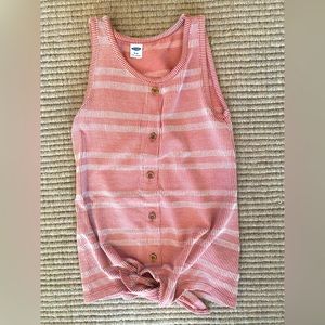 Old Navy Red&White Striped Girls Tank Size 8